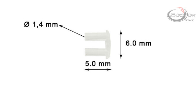 Втулка пластмасова дiаметр 1,4мм (уп.18 шт.)