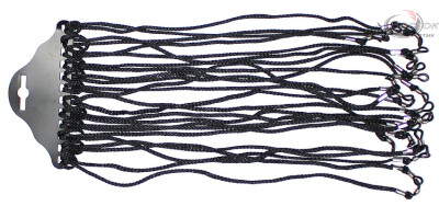 Шнурки для очков ткань дорогие черные (уп.12 шт.)