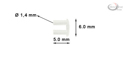 Втулка пластмассовая диаметр 1,4мм (уп.100 шт.)