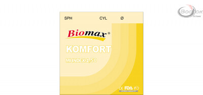 Лiнза полiмерна Biomax антифара з антиблiковым покриттям. Iндекс 1.50 (шт.)