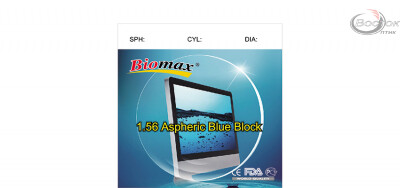 Линза полимерная Biomax асферическая с покрытием Blue Block. Индекс 1,56 (шт.)