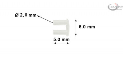 Втулка пластмасова дiаметр 2,0мм (уп.18 шт.)