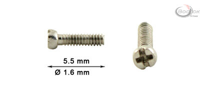 Винт Ø1,6мм длина 5,5мм (в пластмассовый шарнир уп.80 шт.)