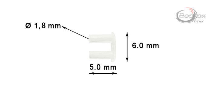 Втулка пластмасова діаметр 1,8мм (уп.100 шт.)