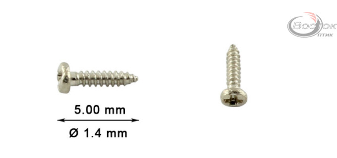 Винт Ø1,4мм длина 5,0мм (в пластмассовый шарнир, уп.130 шт)