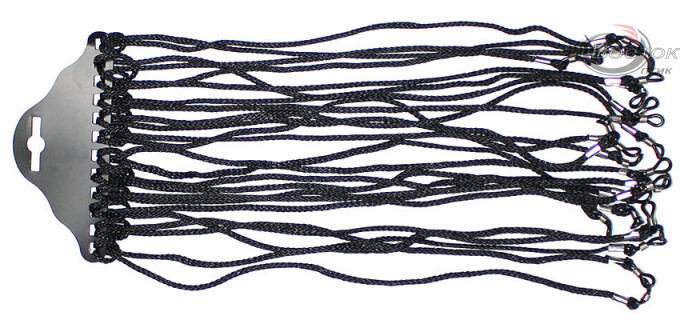 Шнурки для очков ткань дорогие черные (уп.12 шт.)