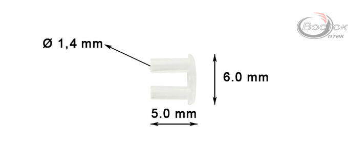 Втулка пластмазiва діаметр 1,4мм (уп.100 шт.)
